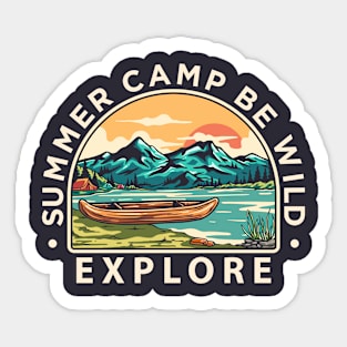 summer camp be wild Sticker